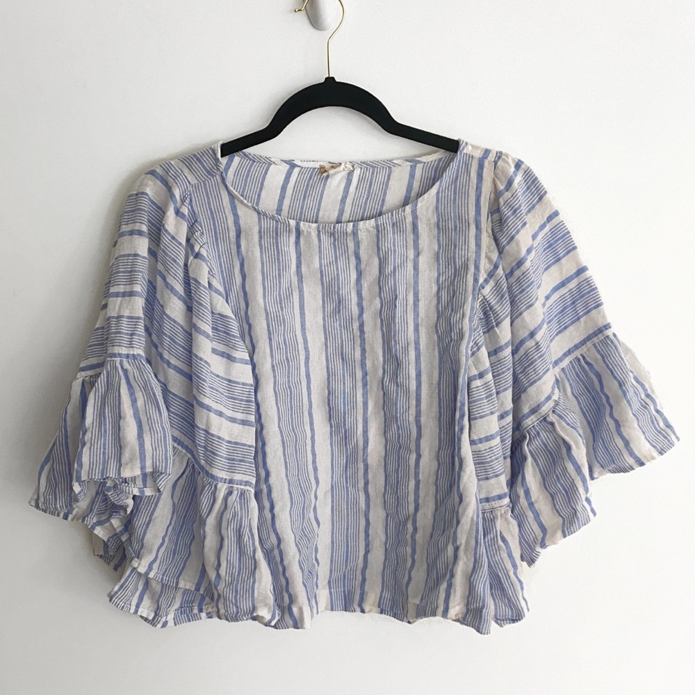 Hem & Thread oversized ruffle sleeve t shirt